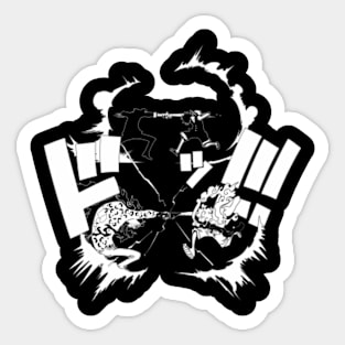 Monkey D. Luffy vs Rob Lucci - One Piece anime Sticker